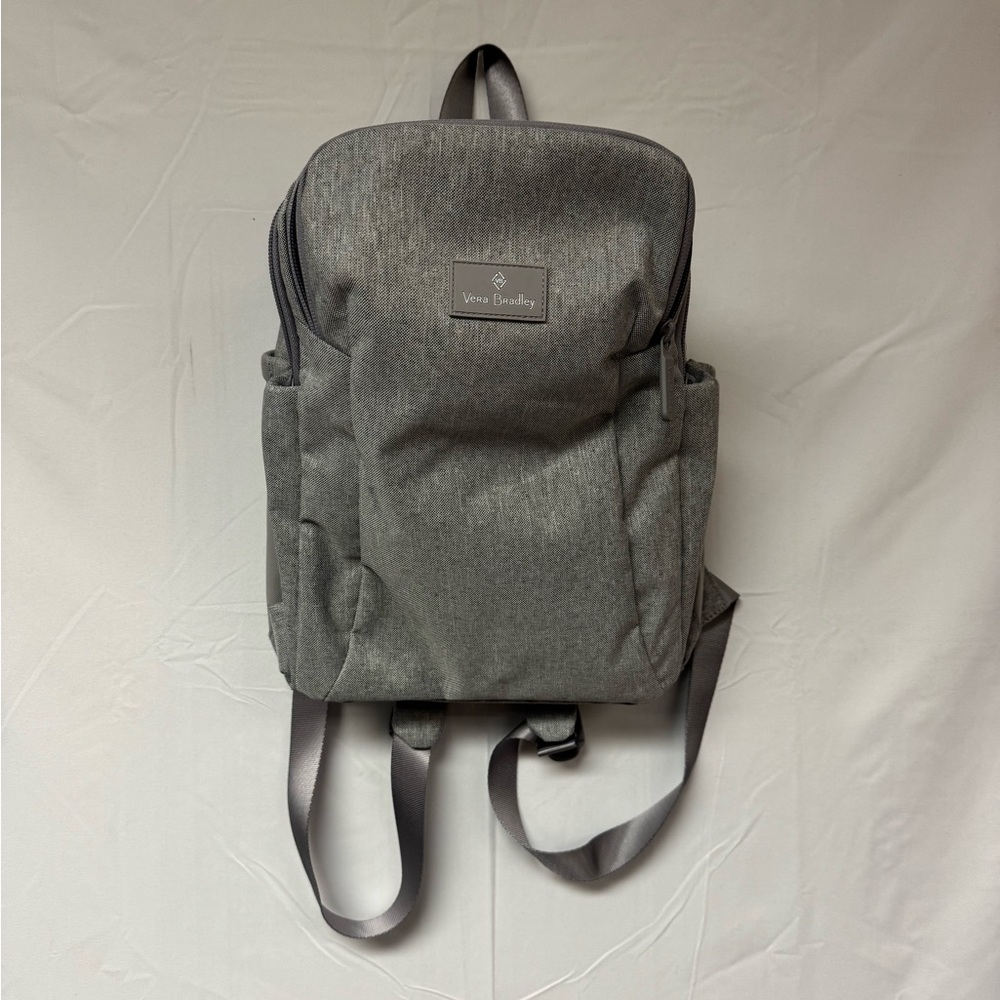 Vera Bradley Lighten Up Sporty Compact Backpack Medium Heather Gray NWT